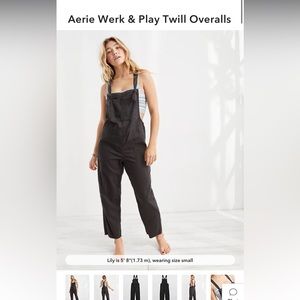 Aerie Werk & Play Twill Overalls